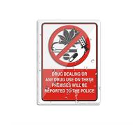 Acrylic Plastic Warning Notice No Drugs Drug Use Or Drug Dealing On The Premises Club Pubs Office Police Will Be Contacted Informed Sign For Office Restaurants Hotels Supermarket Supplies 6x8 In