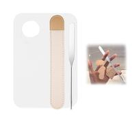 Acrylic Plate Makeup Mixing Foundation Palette, Tooled Make-up Palettes with Cosmetic Spatula and Storage Holster for Mixture Foundation, Eyeshadow, Nail Polish
