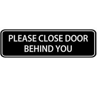 Acrylic Please Close Door Behind You Sign, Premium Durable for Office Private Office Doors, Meeting Room Entrances, Warehouse Storage Areas, and Laboratory Experiment Rooms, 3x9 Inch.