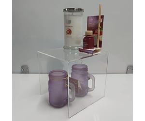 Acrylic Plinths - Riser Display for Crafts, Collectables, Jewellery, Retail (DSL8+) (200MM X 200MM X 200MM)