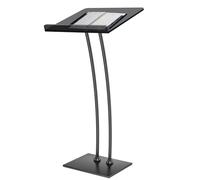 Acrylic Podium Lectern with Iron Stable Bottom, Pulpits for Churches with 10MM Thickened Acrylic Countertop, Multi Function Pulpit for Modern Classroom Music Concert Wedding Conference Event