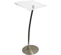 Acrylic Podium Stand Portable Mobile Lectern Clear Presentation Stand with Wide Reading Surface Perfect for Church Speeches Weddings Restaurants and Office Events