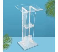 Acrylic Podium Stand, Transparent Lectern for Churches, Weddings, Conferences, Classroom, Professional Presentations, Durable Clear Pulpit, Ideal for Speeches and Events