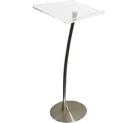 Acrylic Podium with Iron Base, Modern Pulpit Lectern with 10mm Thickened Reading Platform, Portable Stand for Churches and Events