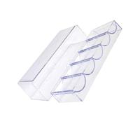 Acrylic Poker Chip Holder, 100 Chip Capacity Flip Design Case | Five Compartments, Organized Storage for Board Game Tokens, Card Room Tables and Business Trips