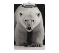 Acrylic Polar Bear Clipboard Clipboards with Low Profile Metal Clip Not Easy to Fall Off Clip Board Cute Clip Boards for Office & Professionals 8.5x12.5