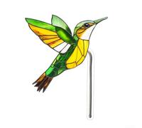 Acrylic Pot Decoration, Acrylic Bird Butterfly Pot Decoration Garden Art Stained Glass Effect Plant Inserts For Indoor Outdoor Spaces(B)