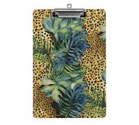 Acrylic Print Animal Leopard Print Jungle Clipboard Clipboards with Low Profile Metal Clip Not Easy to Fall Off Clip Board Cute Clip Boards for Office & Professionals 8.5x12.5