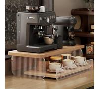 Acrylic Printer Stand for Desk Coffee Bar Storage Rack Kitchen Modern Home & Office Decor Suitable for Living Room & Dining Room (Compact Size)