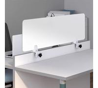 Acrylic Privacy Desk Divider Freestanding White Reception Partition for Office Check-Out Versatile Size Enhances Workplace Privacy & Space nization