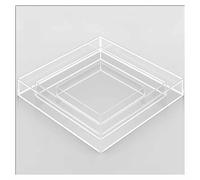 Acrylic Props Shooting Tray, 6 Cm High Acrylic Display Case Photo Posing Props Clear Shallow Tank Photo Storage Tray Multiple Sizes(80x80cm/31.4x31.4'')