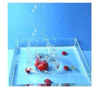 Acrylic Props Shooting Tray, Acrylic Shallow Water Tank Photo Props Tray Display Cabinet Storage Box Clear Multiple Sizes(80x60x5.5cm/31.4x23.6x2.1'')