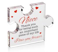 Acrylic Puzzle Keepsake - Heartwarming Niece Gifts from Auntie, Uncle - Happy Birthday Card Gift - Christmas, Birthday, Graduation, Wedding Gifts for Women