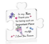 Acrylic Puzzle Plaque Nan Mother's Gifts Granny Birthday Gift Women Desk Sign Decoration Grams Christmas Thanksgiving Present Nana Thank You for Being Such An Important Piece of My Life