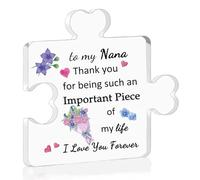 Acrylic Puzzle Plaque Nana Mother's Gifts Granny Birthday Gift Women Desk Sign Decoration Grams Christmas Thanksgiving Present Nan Thank You for Being Such An Important Piece of My Life