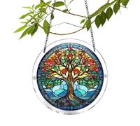 Acrylic Puzzle Suncatcher, 2D Tree Theme Ornament, Colorful Jigsaw Sun Catcher with Light Reflecting Design, Durable Decorative Window Hanging with Artistic Finish, Home Decor for Balcony Garden Use