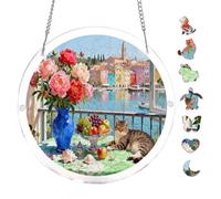 Acrylic Puzzle Suncatcher, Friendly-Looking Cavalier King Charles Spaniel Canine, 7.8inch