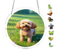 Acrylic Puzzle Suncatcher, Gentle Cavalier King Charles Spaniel Pet Portrait, 7.8inch