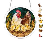 Acrylic Puzzle Suncatcher, Peaceful Sea Turtle Resting Beneath Ocean Sunbeams, 7.8inch