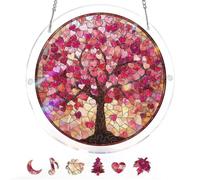 Acrylic Puzzles Sun Catcher Window Hanging - DIY Sun Catcher Kits for Adults,83 Pieces Suncatchers Stained Glass Acrylic Puzzle Decoration for Home Decor,Acrylics Jigsaw Puzzles Gifts for Women Mom