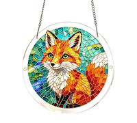 Acrylic Puzzles Sun Catcher Window Hanging, Stained Glass Acrylic Puzzle Sun Catcher for Hanging on the Window, Home Decoration for Living Room, Balcony, Bookshelf Decoration (#1)