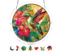 Acrylic Puzzles Suncatcher, Hummingbird Puzzle, Acrylic Suncatcher Puzzles for Doors Garden, Mother's Day Christmas Birthday Gifts for Women Men (M - 8.2 * 8.2in)