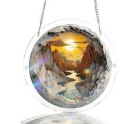 Acrylic Puzzles Suncatcher, Sunset Canyon Puzzle, Acrylic Suncatcher Puzzles for Doors Garden, Mother's Day Christmas Birthday Gifts for Women Men (M - 8.2 * 8.2in)