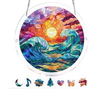 Acrylic Puzzles Suncatcher, Tree of Radiant Glass Puzzle, Acrylic Suncatcher Puzzles for Doors Garden, Mother's Day Christmas Birthday Gifts for Women Men (D)