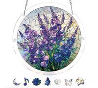 Acrylic Puzzles Suncatcher, Tree of Radiant Glass Puzzle, Acrylic Suncatcher Puzzles for Doors Garden, Mother's Day Christmas Birthday Gifts for Women Men (A)