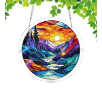 Acrylic Puzzles Suncatcher Window H Anging, with Double-Sided Light Reflection, 18.5x18.5cm, Window Decor Puzzle Ornament, Acrylic Puzzles Garden Decoration, Hands-On Diy Fun, for Outdoor Windowsills