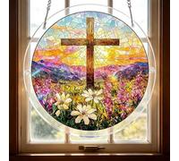 Acrylic Puzzles Suncatcher Window Hanging, 7.87/7.09 Inch Sun Catcher Puzzle Garden Decoration for Women Men Mom Birthday Gift Home Decor, DIY SunCatchers Puzzles for Adult
