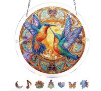 Acrylic Puzzles Suncatcher Window Hanging, Acrylic Jigsaw Puzzle Sun Catchers Moonlit Riverscape Decor Crafts for Living Room Bedroom Summer Balcony Decor