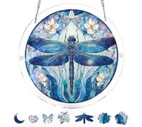 Acrylic Puzzles Suncatcher Window Hanging, Acrylic Jigsaw Puzzle Sun Catchers Moonlit Riverscape Decor Crafts for Living Room Bedroom Summer Balcony Decor