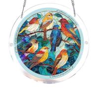 Acrylic Puzzles Suncatcher Window Hanging, Acrylic Jigsaw Puzzle Sun Catchers Moonlit Riverscape Decor Crafts for Living Room Bedroom Summer Balcony Decor