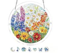 Acrylic Puzzles Suncatcher Window Hanging, Acrylic Jigsaw Puzzle Sun Catchers Moonlit Riverscape Decor Crafts for Living Room Bedroom Summer Balcony Decor