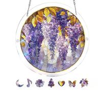 Acrylic Puzzles Suncatcher Window Hanging, Acrylic Jigsaw Puzzle Sun Catchers Moonlit Riverscape Decor Crafts for Living Room Bedroom Summer Balcony Decor