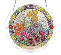 Acrylic Puzzles Suncatcher Window Hanging, Acrylic Jigsaw Puzzle Sun Catchers Moonlit Riverscape Decor Crafts for Living Room Bedroom Summer Balcony Decor