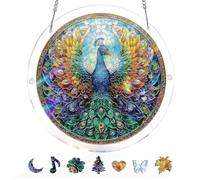 Acrylic Puzzles Suncatcher Window Hanging, Acrylic Jigsaw Puzzle Sun Catchers Moonlit Riverscape Decor Crafts for Living Room Bedroom Summer Balcony Decor