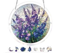 Acrylic Puzzles Suncatcher Window Hanging, Acrylic Jigsaw Puzzle Sun Catchers Moonlit Riverscape Decor Crafts for Living Room Bedroom Summer Balcony Decor