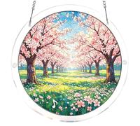 Acrylic Puzzles Suncatchers for Windows Hanging, 83 Pieces 7.4 Inch Sun CatcherAcrylic Jigsaw Puzzle Suncatcher Garden Decoration for Women Men Mom Birthday Gift DIY Home Decor