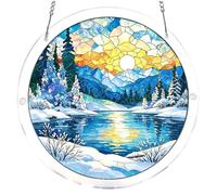 Acrylic Puzzles Suncatchers for Windows Hanging, 83 Pieces 7.4 Inch Sun CatcherAcrylic Jigsaw Puzzle Suncatcher Garden Decoration for Women Men Mom Birthday Gift DIY Home Decor