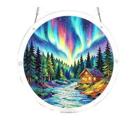 Acrylic Puzzles Suncatchers for Windows Hanging, 83 Pieces 7.4 Inch Sun CatcherAcrylic Jigsaw Puzzle Suncatcher Garden Decoration for Women Men Mom Birthday Gift DIY Home Decor