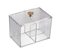 Acrylic Qtip Holder,Cotton Swab Storage Box,Makeup Divided Box,Portable Cotton Pad Holder Dispenser,Swab Container Holder