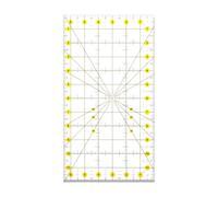 Acrylic Quilting Ruler, 6.5" X 12" Sewing Ruler, Easy Precision Cutting Fabric Paper for Quilting, Sewing & Crafts Template