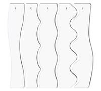 Acrylic Quilting Ruler - Clear Screw Guide, Wave Edge Template | Clear Sewing Machine Acrylic Quilting Ruler, Acrylic Quilting Ruler 5pcs User-friendly Template Portable Ruler for Quilters