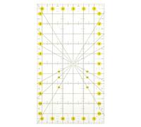 Acrylic Quilting Rulers 6.5" X 12" Sewing Ruler Quilting Templates with Non-slip Rings Craft Tailor Sewing Ruler for Precision Sewing and Quilting