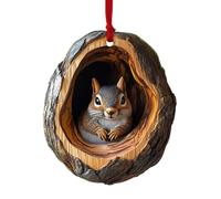 Acrylic Racoon Owl Christmas Tree Decorations, 2D Raccoon Squirrel Ornament Pendant, Cute Animal Rustic Seasonal Décor, Hedgehog Bunny Bird Christmas Ornaments For The Home, Ceiling, Shelf, Bookshelf