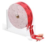 Acrylic Raffle Ticket Dispenser 5.6 * 7.6 * 3.1inch Raffle Ticket Holder for Single-roll Double-roll Tickets Sweepstakes Carnival Party Trade Shows Ticket Roll Dispenser(not Include Raffle Ticket)