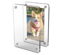 Acrylic Refrigerator Magnetic Frame, Fridge Magnet Photo Frame | Double Sided Acrylic Photo Frame Decor | Multifunctional Magnetic for Photo Paper, Notes, Memos and Paintings