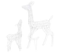 Acrylic Reindeer Family Christmas Decoration Xmas Ornament Multi Colour vidaXL